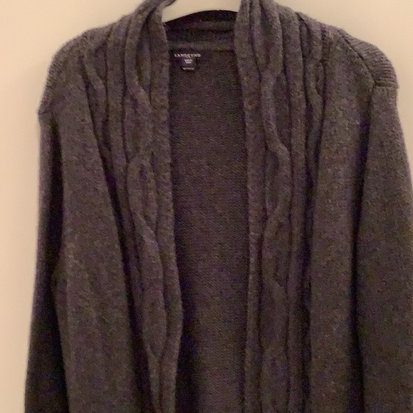 Landsend long cardigan. Grey. Size small 6-8 but fits loose. - Picture 3 of 5